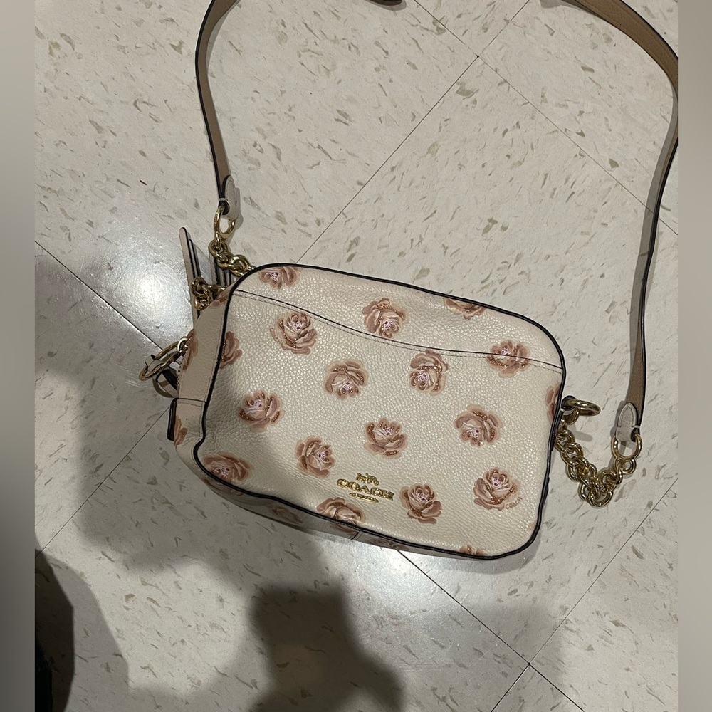 COACH rose camera bag